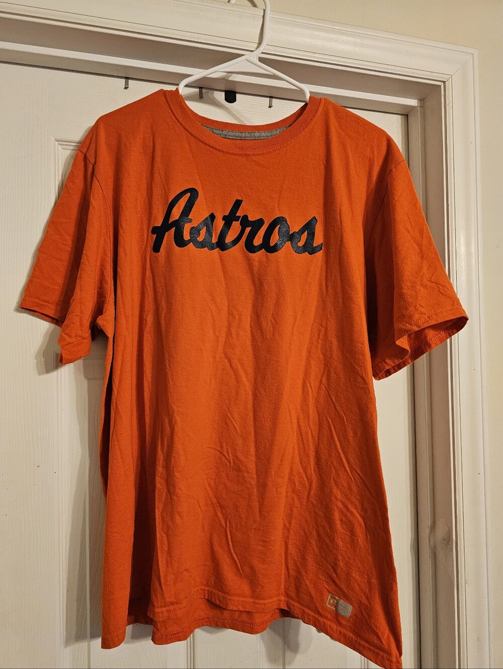 Astros Russell Athletic Orange T-shirt. Size:XL.